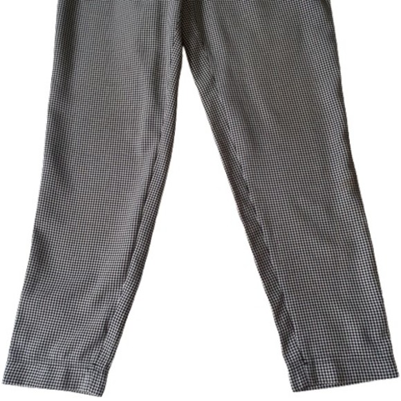 Size 10 L29.5" High Waist B&W Check Trousers Tapered - Picture 3 of 8